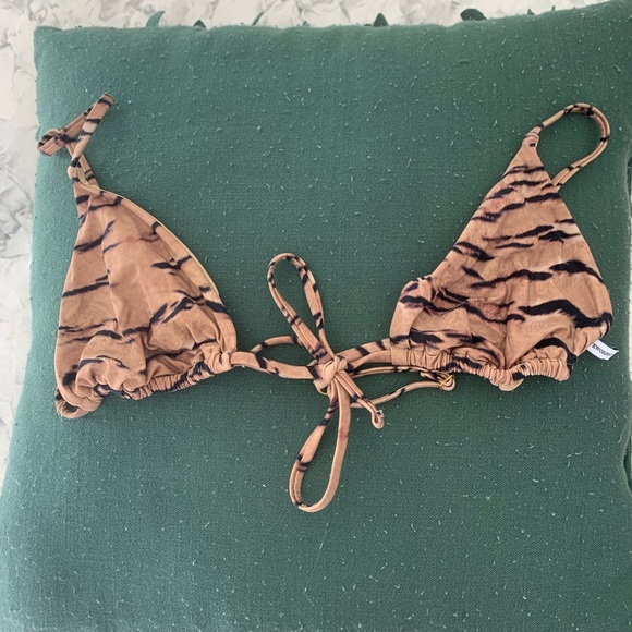 We Wore What Tiger Print Triangle Top - Picture 2 of 4